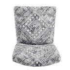 Set of 2 Upholstered Medallion Dining Chairs, Comfortable Parsons Style Chairs for Kitchen and Dining Room