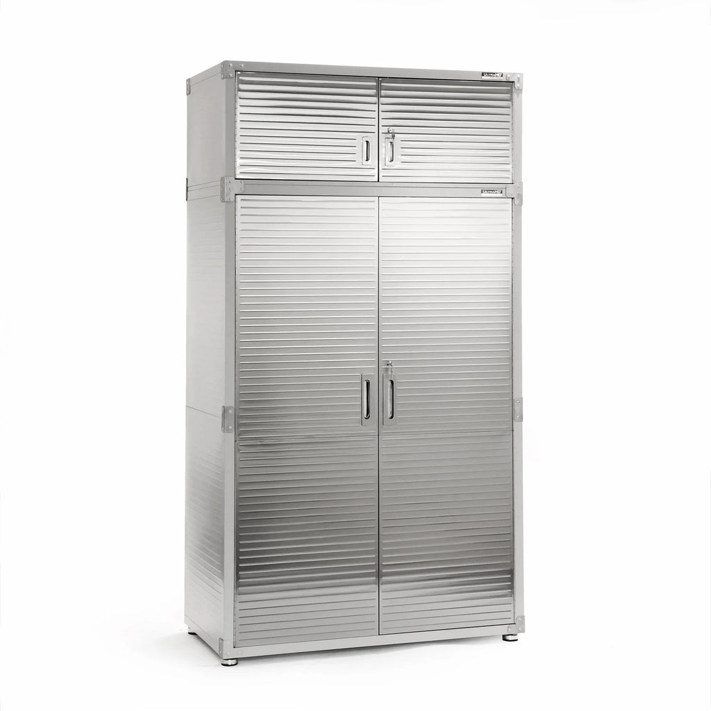 Seville Classics UltraHD Mega 2-Door Lockable Stacker Storage Cabinet, 48" W X 24" D X 18.5" H, Graphite