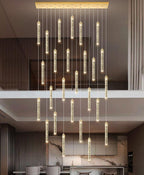 Modern Crystal Pendants Lighting Mini Chandelier for Kitchen Island LED Dimmable Ceiling Handing Lighting Adjustable Flush Mount Ceiling Light for Dining Room Hallway