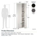 Camberly 24" Utility Storage Cabinet, Ivory Oak