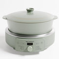4.5 Quart Slow Cooker, 8-in-1 Casserole Programmable Round Multi-Cooker, Non-Toxic Clay pot Slow Cooker for Rice, Pasta, Steam & Proof, Oven Safe Pot to 500°F, Brown