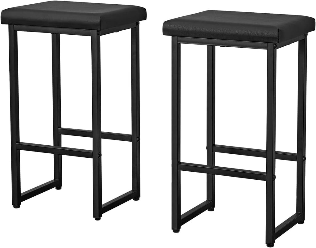 3 Piece Dining Table Set, Kitchen Bar Table with Two Stools, Storage Shelves, Wood Counter Height Table Top with Sew Kerf Finish for Dining Room, Home