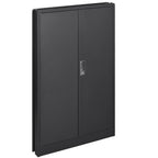 Metal Storage Cabinet with Locking Doors and Adjustable Shelf, Folding Filing Storage Cabinet, Rolling Storage Locker Cabinet for Home Office,School,Garage, White