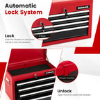 Gymax 6-Drawer Rolling Tool Chest Lockable Tool Box and Storage Cabinet Garage Workshop