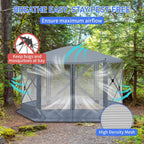 UBesGoo 12 x 12 Ez Pop Up Gazebo Canopy Tent with Mosquito Netting for Patio, Camping and Picnic Includes Carry Bag