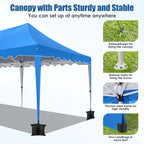 SANOPY 10' x 20' Pop up Canopy Party Tent with 6 Removable Sidewalls, Wave Eave Outdoor Waterproof Patio Gazebo Tent with Carry Bag, Backyards Camping Picnics, Black