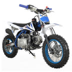 110cc Dirt Bike, Gas Powered Pit Bike with Automatic Transmission, Electric Start, 12"/10" Tires, Off-Road Dirt Bike for Youth(Blue)