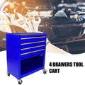 4 Drawers Multifunctional Tool Cart with Wheel Steel Tool Chest Storage Cabinet