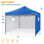 SANOPY 10'x10' Pop up Canopy Tent Anti-UV Waterproof Outdoor Gazebo Instant Party Wedding Backyard Canopy Tent Shade Shelter for Backyard, Patio, Parties,Khaki