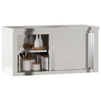 vidaXL Kitchen Wall Cabinet with Shelf Storage Restaurant Stainless Steel