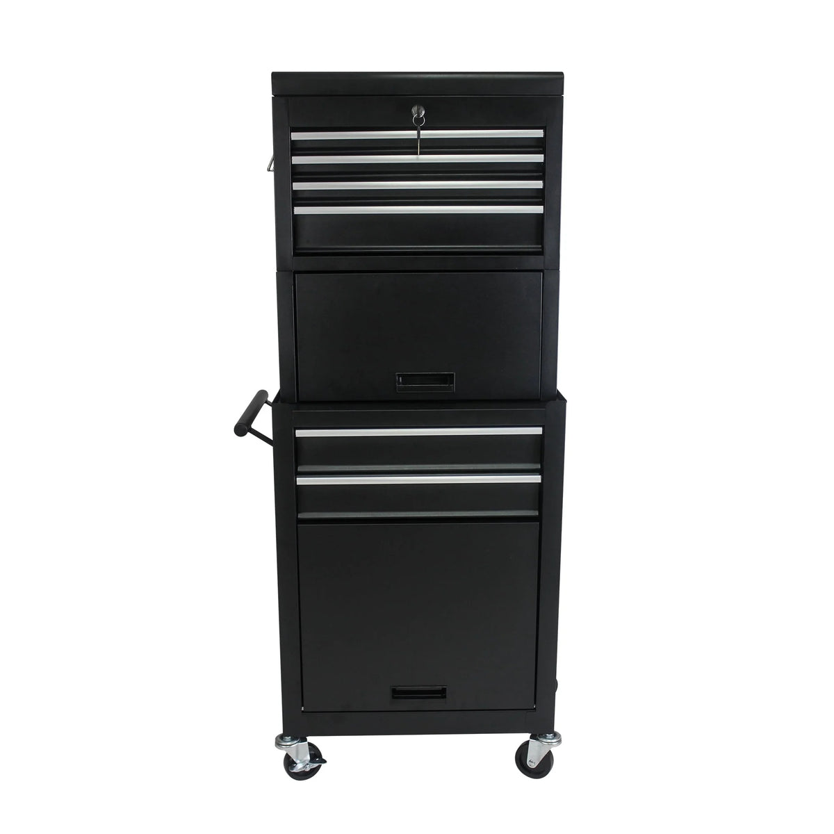 NIGSQJB 3-In-1 Tool Chest on Wheels with 6 Drawers, 52"H Tool Storage Cabinet with Auto Locking System,Detachable Top,Tool Box Organizer for Garage,Workshop,Repair Shop,DIY, Red