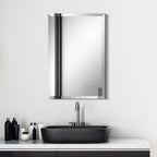 Frameless Beveled Prism Wall Mirror, Clear Square or Rectangular Decorative Mirror for Bathroom, Bedroom and Home Decor