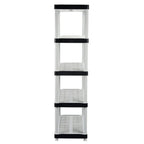 5-Tier Easy Assembly Multi-purpose Plastic Garage Storage Shelving Unit in Gray (36 in. W x 72 in. H x 18 in. D)