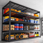 REIBII 55" W Wire Shelving Garage Shelves Heavy Duty 3000lbs Adjustable 5-Tier Storage Rack