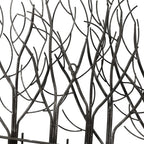 Black Metal Tree Wall Decor, Modern Forest Design Wall Art Sculpture for Living Room, Bedroom and Home Decoration