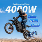 Electric Dirt Bike for Teens & Adults, 48V 20.8Ah 230Nm 40 Miles Range