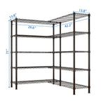 SamyoHome 58"W Storage Rack, Hevy Duty Garage Wire Shelving Chrome, Adjustable Metal Pantry Shelf for Garage Storage Organizer, 1500 lbs Capacity