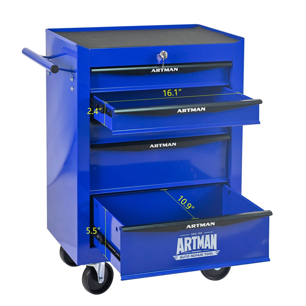 ARTMAN 20" 6-Drawer Tool Chest Cabinet with Ball Bearing Drawer Slides, Steel Tool Storage Box Organizer for Garage Workshop Repair Shop