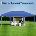 Arigeas Pop Up Canopy Tent 10'x10' with Adjustable Height, Easy Outdoor Sun Shade Shelter for Party, Event, Patio