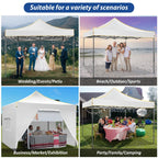 SANOPY 10'x10' Pop up Canopy Tent Anti-UV Waterproof Outdoor Gazebo Instant Party Wedding Backyard Canopy Tent Shade Shelter for Backyard, Patio, Parties,Khaki
