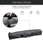 Barara King Outdoor Canopy Tent, Patio Portable Canopy,13' x 13' Pop Up Canopy Tent, Instant Sun Shelter, Tents for Parties,White