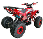Upgraded 125cc ATV Sports Quad Youth Utility Style 125cc Fully Automatic with Reverse Gas 4 Wheeler Outlander ATVs Quads Big 19/18 inches Tires (Red)