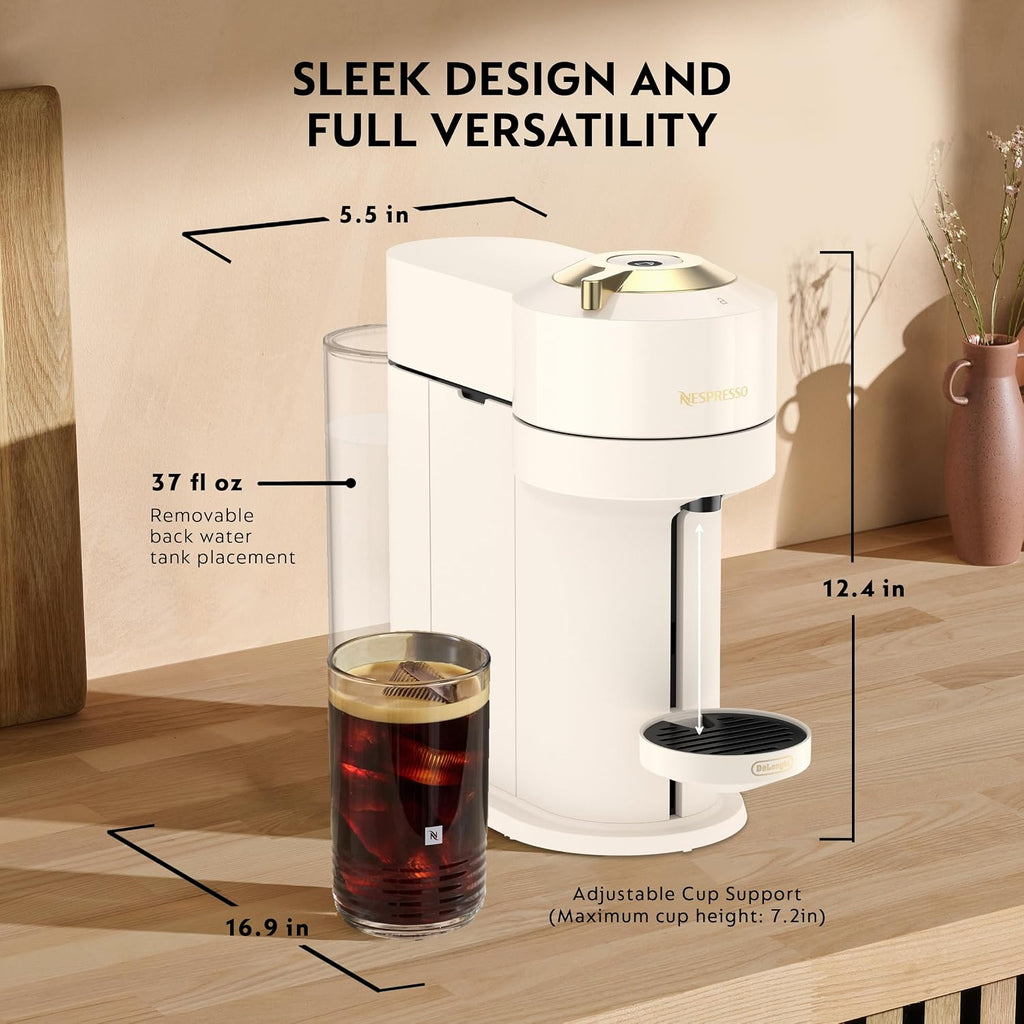 Vertuo Next Coffee and Espresso Maker, Creamy White and Gold