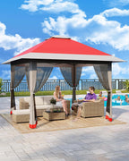 Accreate 13' X 13' Outdoor Patio Gazebo,Outdoor Canopy Tent with Mosquito Netting,Backyard Tent for Party, Wedding, Outdoor Dining, Patio, Backyard