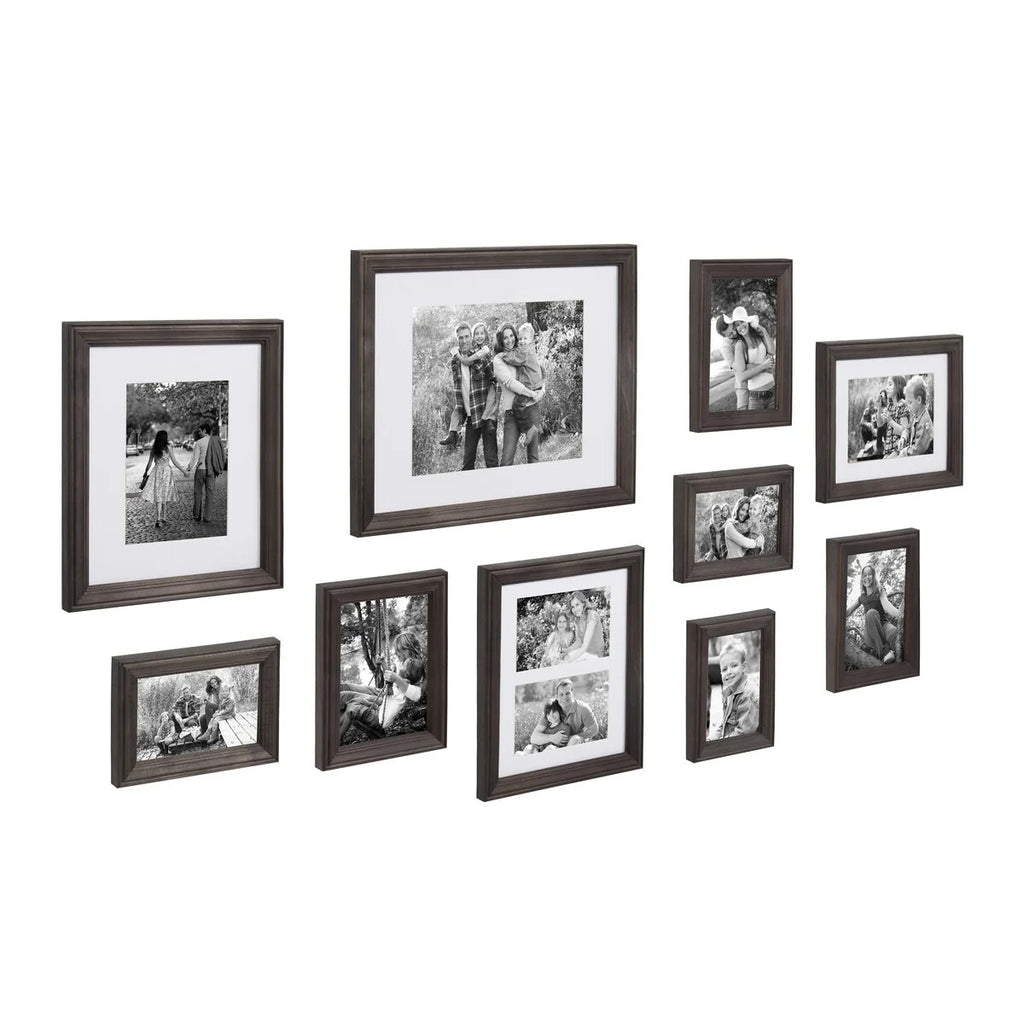 10-Piece Wood Gallery Wall Picture Frame Set, Decorative Photo Display Frames for Living Room, Bedroom and Home Decor