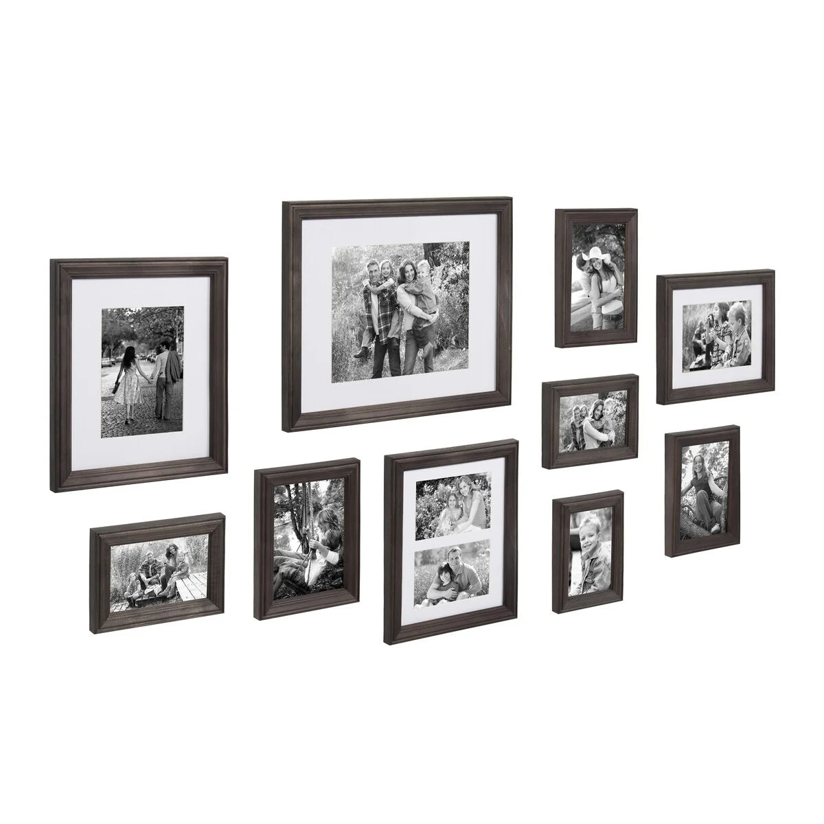 10-Piece Wood Gallery Wall Picture Frame Set, Decorative Photo Display Frames for Living Room, Bedroom and Home Decor