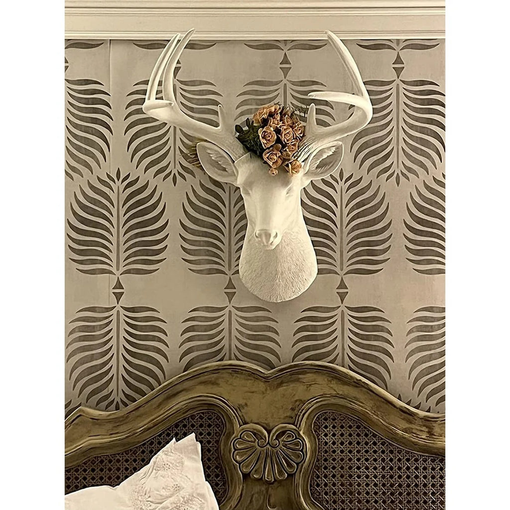 White Deer Head Wall Decor, Modern Decorative Animal Head Sculpture for Living Room, Bedroom and Home Decoration