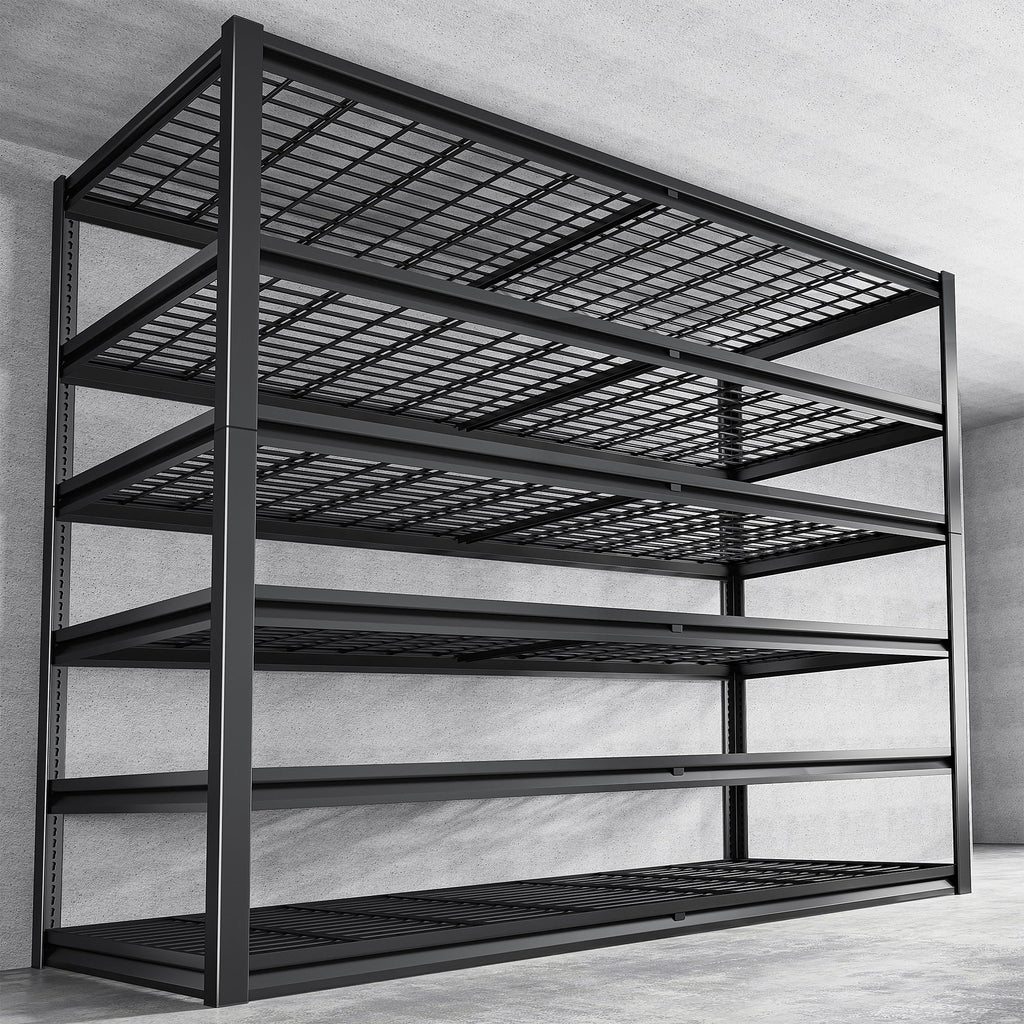 REIBII 55" W Wire Shelving Garage Shelves Heavy Duty 3000lbs Adjustable 5-Tier Storage Rack