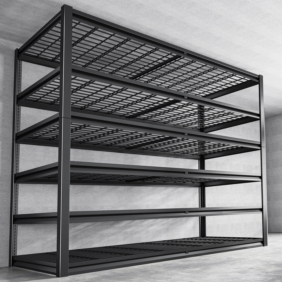 REIBII 55" W Wire Shelving Garage Shelves Heavy Duty 3000lbs Adjustable 5-Tier Storage Rack