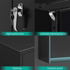 Aobabo 72 Inch Locking Storage Cabinet w/ Adjustable Shelves, Gray