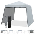 GVN Patio 10x10FT Instant Pop-up Canopy Folding Tent with Sidewalls and Awnings Outdoor-Gray, Full Waterproof Outdoor Party Event Tents for Outside Party Waterproof Tent BBQ Shelter