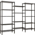 Ktaxon 3-Rows 1820LBS Heavy Duty Wire Shelving, 5-Tier Steel Garage Storage Rack, Adjustable DIY Metal Commercial Shelving for Garage Pantry Storage Organizer, 62.9"W x 13.8"D x 70.8"H