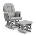 Premium Hoop Glider & Ottoman, Espresso/Gray
