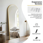 Arched Full Length Floor Mirror, Large Full Body Standing and Wall Mounted Mirror for Bedroom, Living Room and Home Decor