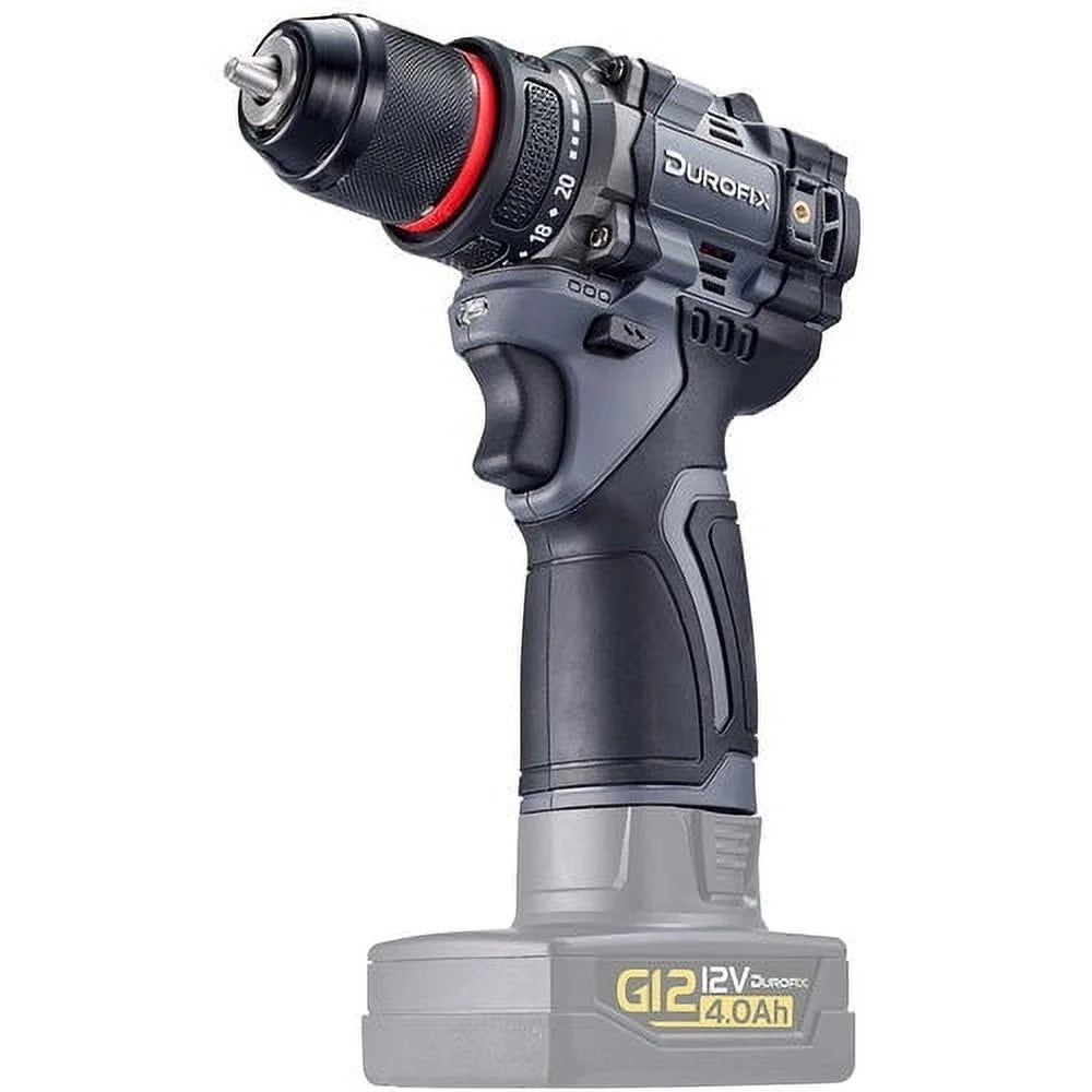 Durofix G12 Series RK12136-2-K2 12V Cordless 3/8" Hammer Drill Power Tool Combo Kit with 3 Inch Compact Cut Off Tool, Reciprocating Saw, 1 Battery & Charger