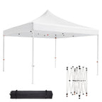 10 x 10 FT Pop Up Canopy, Heavy Duty Instant Tent with Wheeled Carry Bag, All Season Commercial Sun Shelter, Portable Canopy Shelter for Patio, Backyard, Bench, Garden