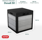 200 Gallon Resin Deck Box, Extra Large Outdoor Storage Container for Patio, Garden, Yard and Pool Area
