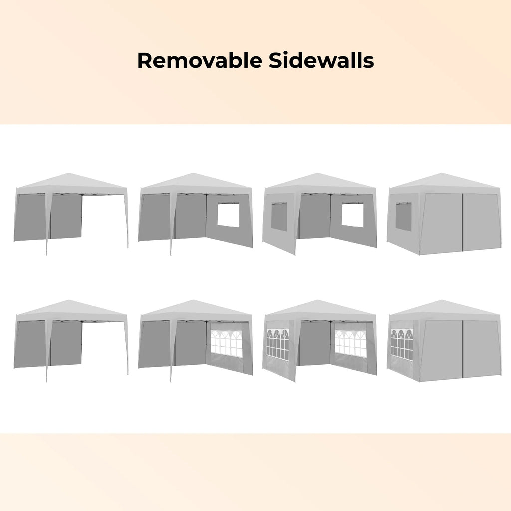 IVV 10x10FT Pop Up Canopy Tent, Outdoor Instant Slant Legs Gazebo Shelter with Carrying Bag, Portable for Patio Deck Garden and Beach - Blue