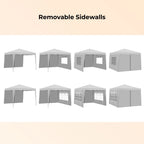 IVV 10x10FT Pop Up Canopy Tent, Outdoor Instant Slant Legs Gazebo Shelter with Carrying Bag, Portable for Patio Deck Garden and Beach - Blue