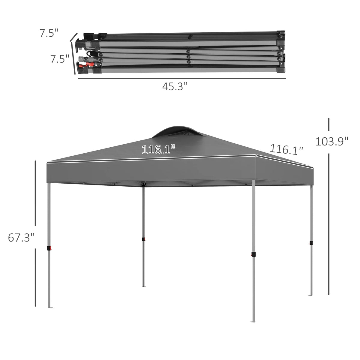 DUOSONG Outsunny 10' X 8' Retractable Awning, Patio Awnings, Sunshade Shelter W/ Manual Crank Handle, Uv & Water-Resistant Fabric And Aluminum Frame For Deck, Balcony, Yard, Beige Beige Aluminum