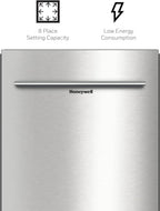 18 Inch Dishwasher with 8 Place settings, 6 Washing Programs, Stainless Steel Tub, UL/Energy Star- Stainless Steel