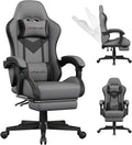 Gaming Chair Ergonomic Gamer Computer Office Chair, with Footrest, Lumbar Support, Headrest, Adjustable Height, Swivel Rolling