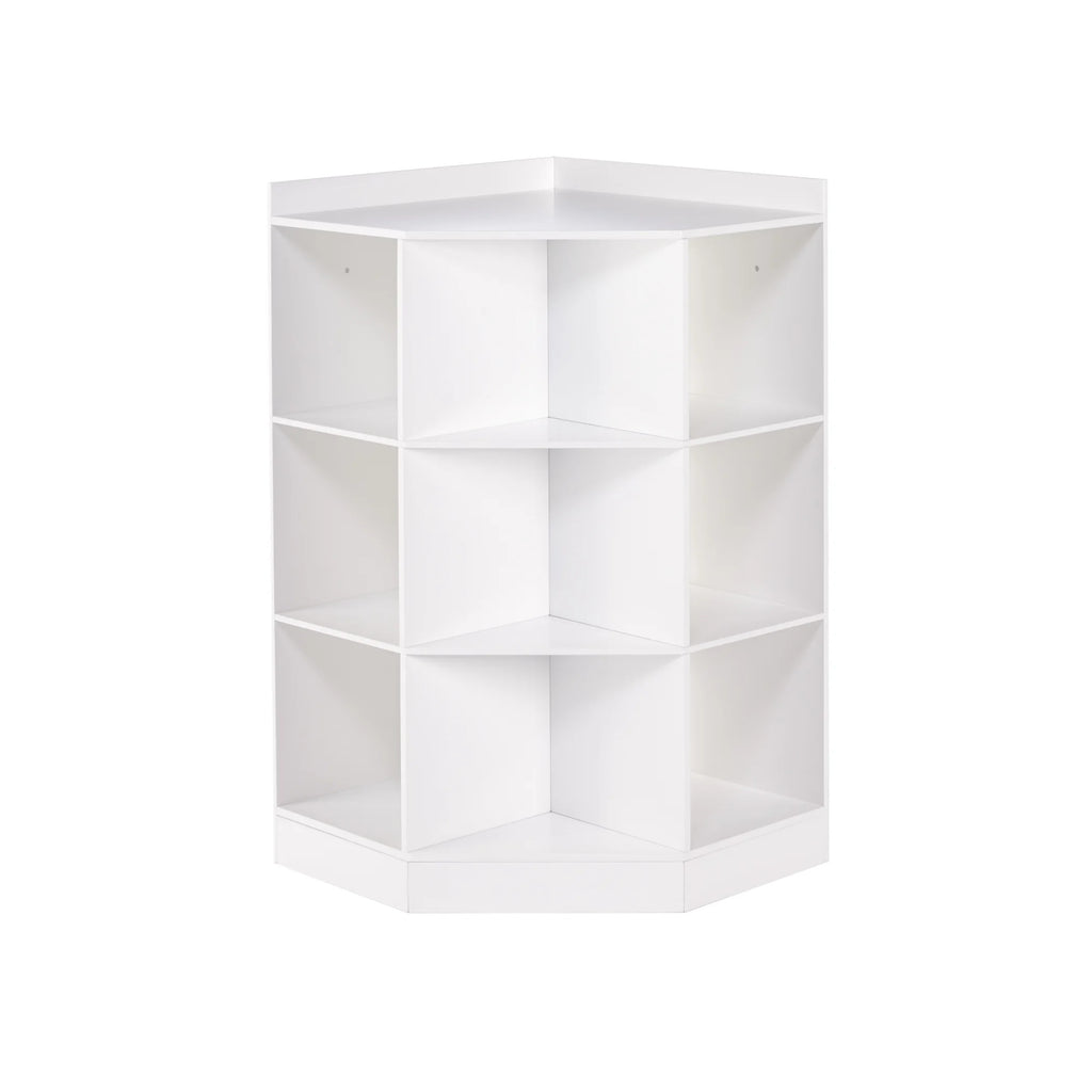 RiverRidge Kids Corner Playroom Cabinet with 6 Toy Storage Cubbies and 3 Shelves - White