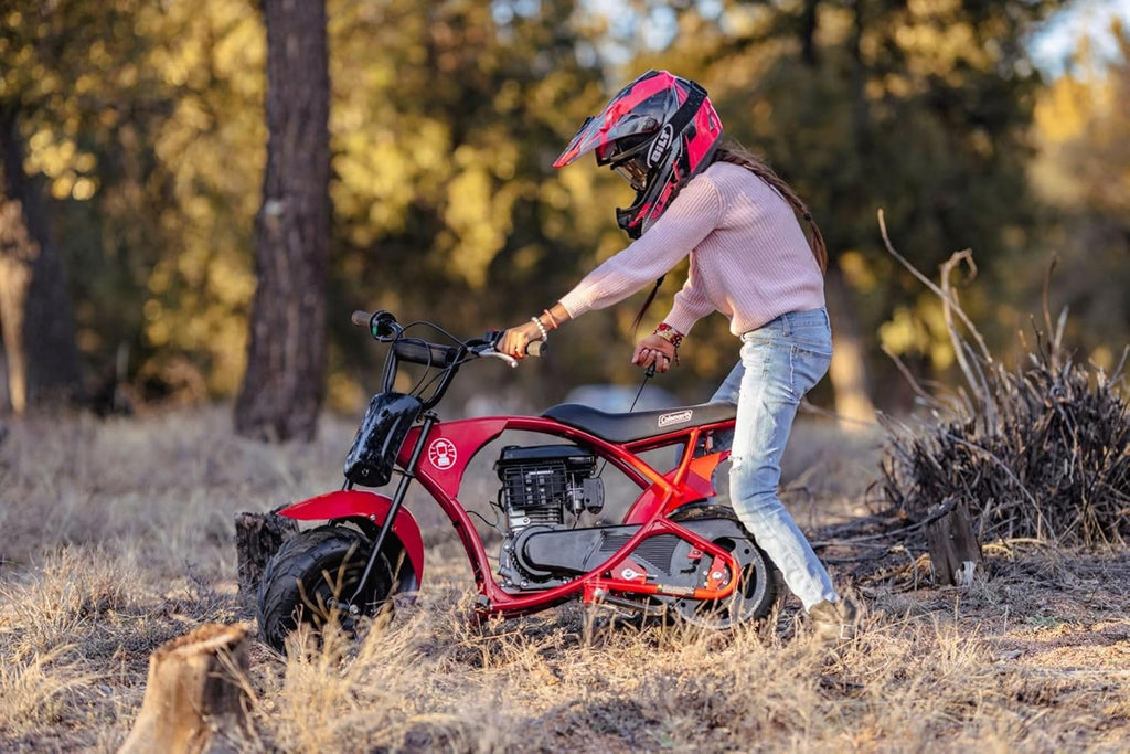 B100 105cc Gas Powered Minibike for Kids and Adults, 1-Cylinder, 4-Stroke, 22 Mph, 150 lbs Maximum Load, Ideal for Off-Road and Trail Riding