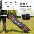 Patiojoy 6.6-?x 6.6-?Pop-up Canopy Tent Outdoor Camping Sun Shelter w/ Portable Roller Bag & 4 Weight Bags Blue