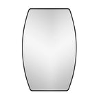 Modern Oblong Metal Wall Mirror, Decorative Elongated Hanging Mirror for Living Room, Bedroom and Entryway